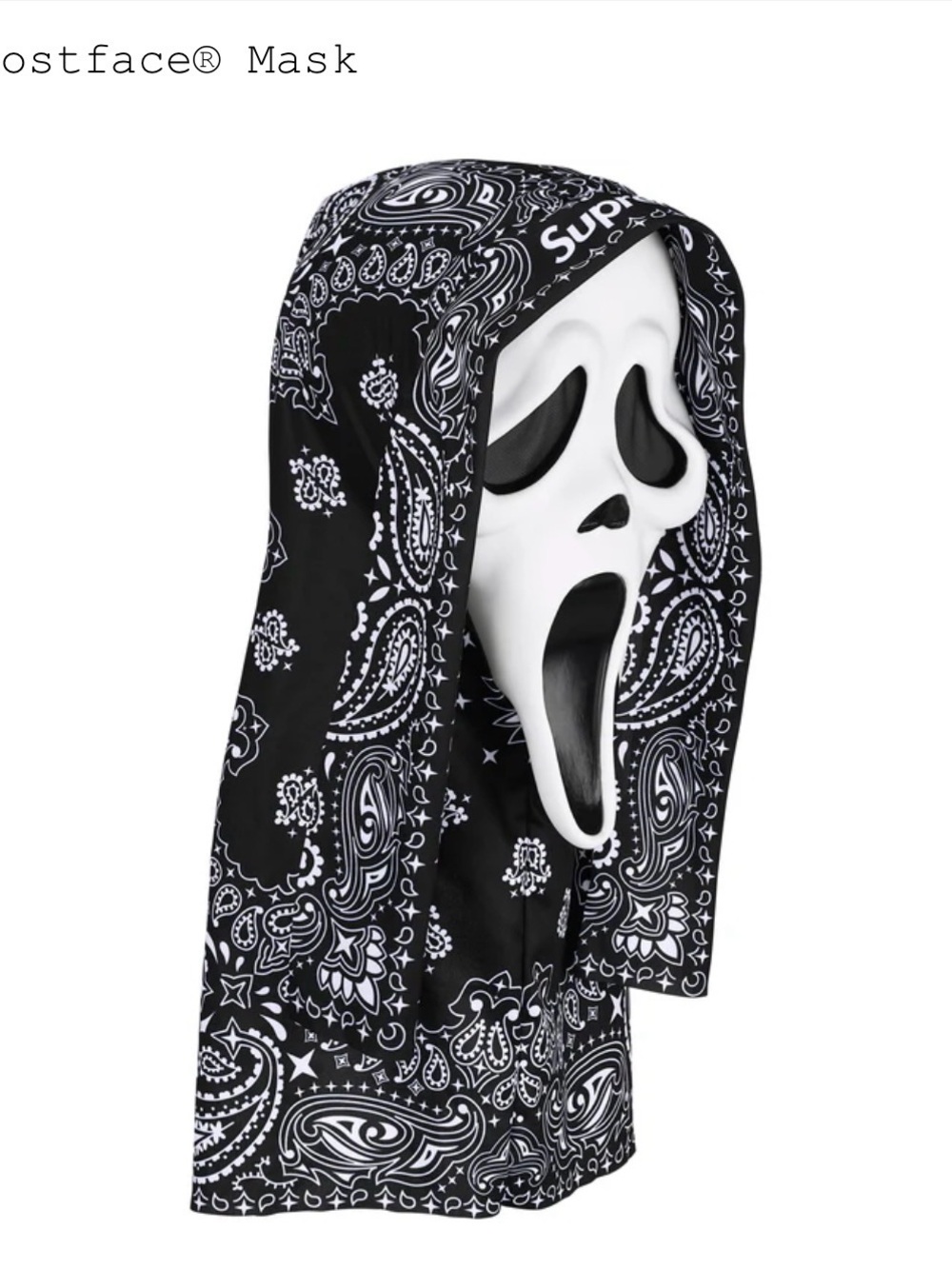 Supreme ghost face mask brand new !